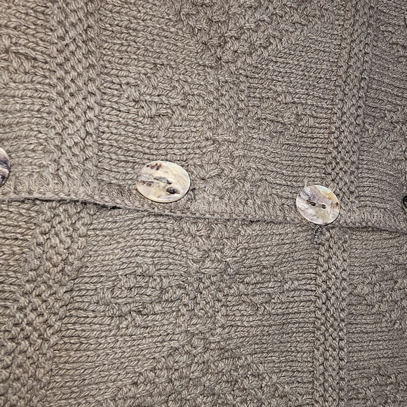 Reba Rose Cardigan Sweater Women's Size M Cropped Brown USA Made - Picture 7 of 8